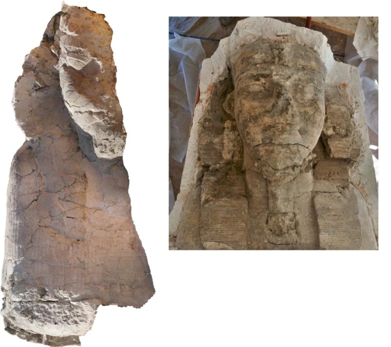 Scoperte due sfingi colossali nel Tempio funerario di Amenofi III - Djed Medu