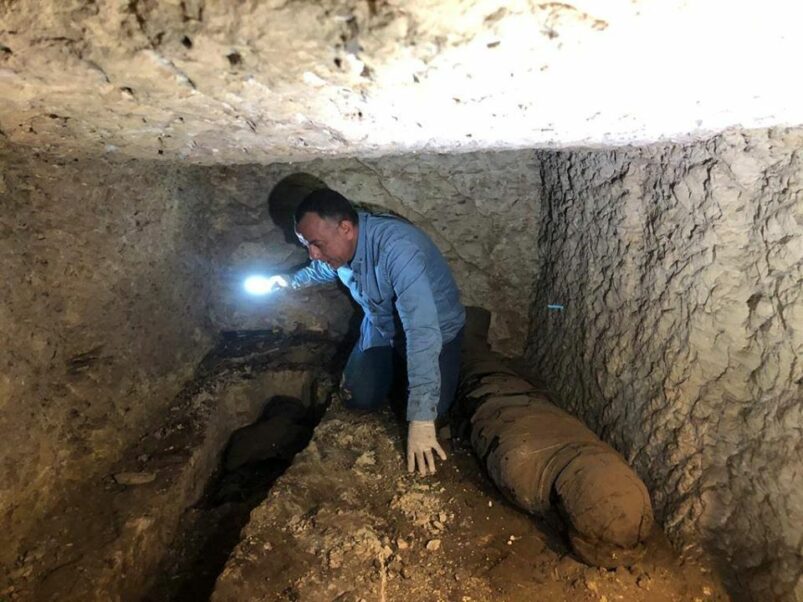 Saqqara: mummie, sarcofagi e statue colorate in fondo a un pozzo funerario - Djed Medu