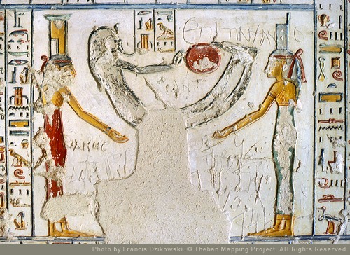 Le firme di antichi visitatori nella tomba di Ramesse VI - Djed Medu isis-and-nephthys-with-the-rising-ositis-and-re-chapter-four-of-the-book-of-the-cavverns-tomb-of-ramses-v-vi-ancient-egypt-thethebanmappingproject